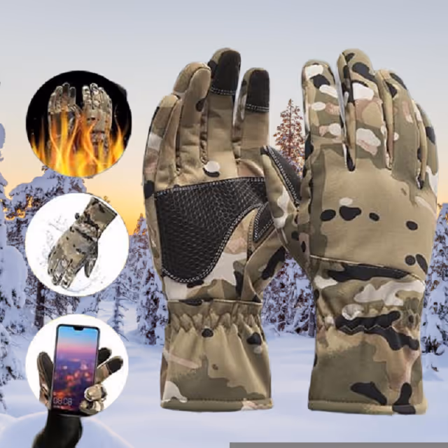 💥Unisex Winter Camouflage Non-Slip Waterproof Touch Screen Gloves