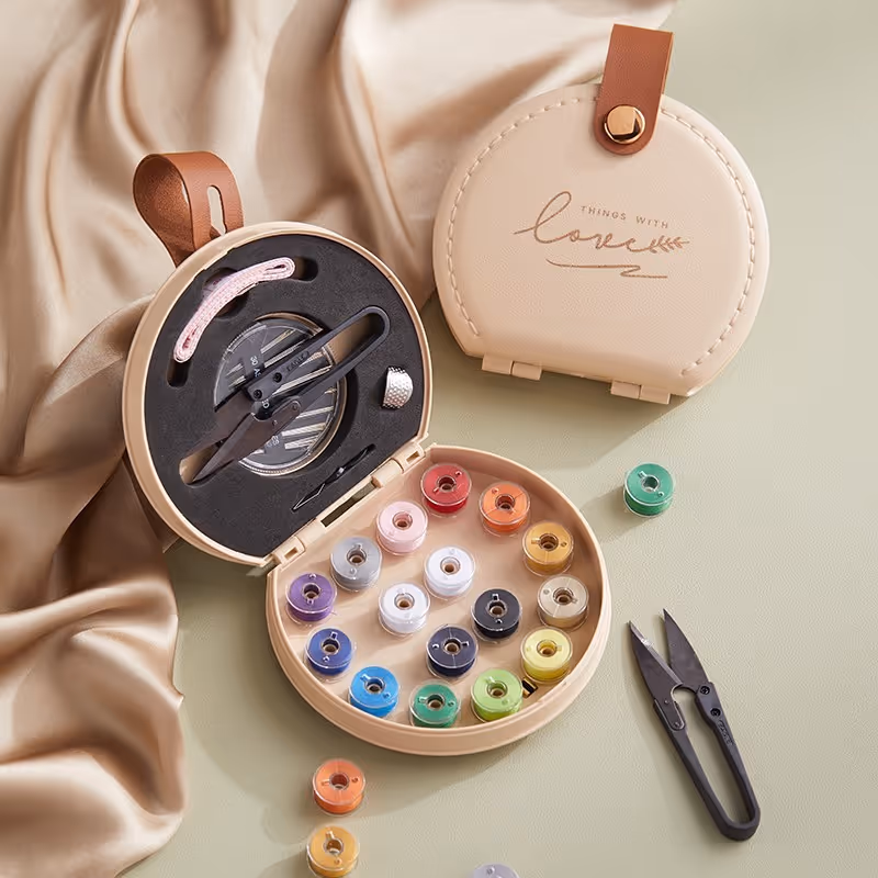 Foldable Leather Multifunctional Sewing Kit