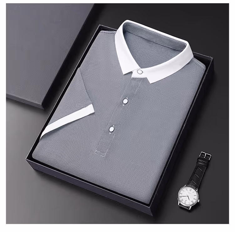 Fashion Business Ice Silk Polo Shirt